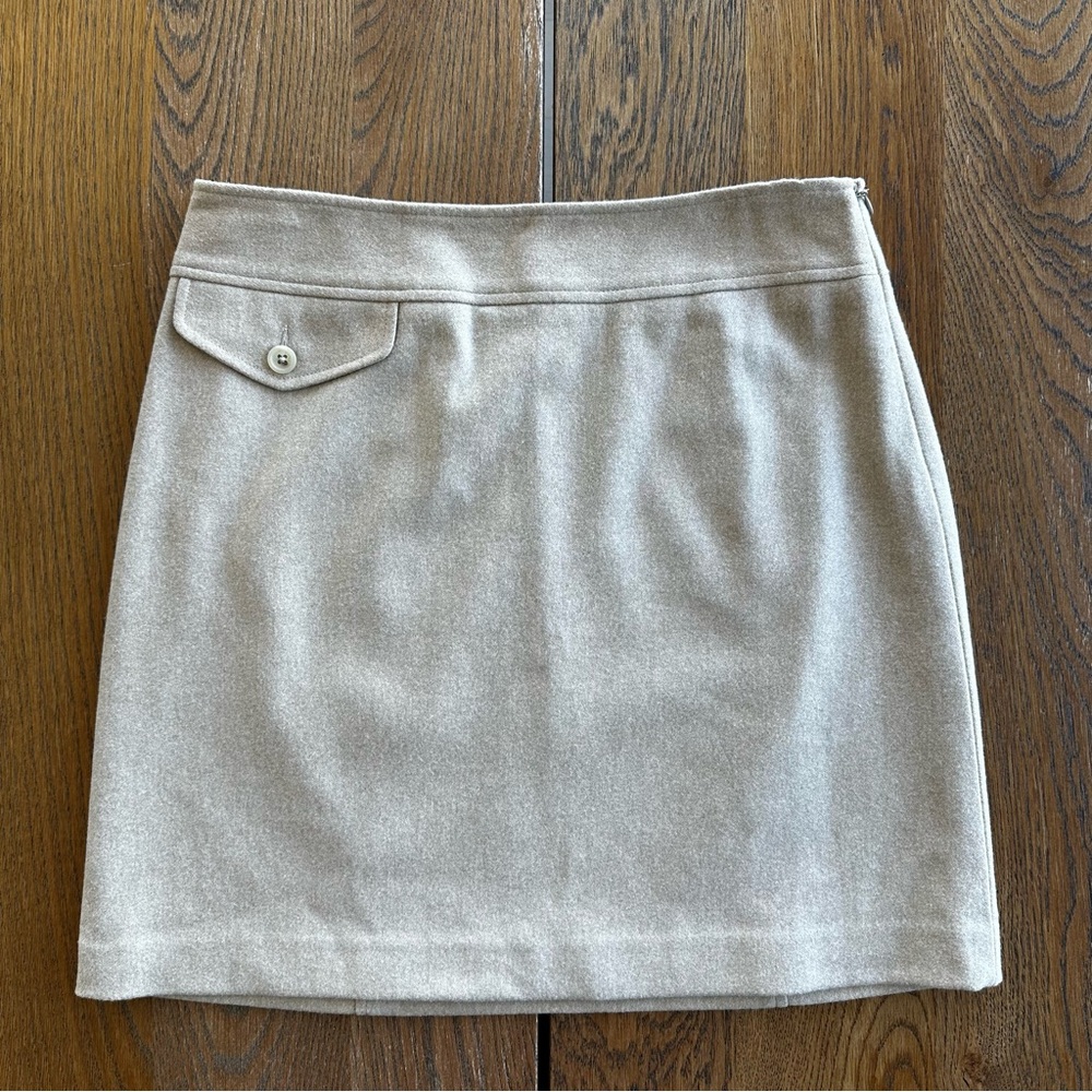 Banana Republic Lined Beige Tan Wool Cashmere Skirt | Size 0 - Picture 2 of 8